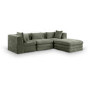  Manufacturer Color_Green -- Stellar 114" Green Chenille Fabric Upholstered 4 pc Modular Sectional IMAGE 1