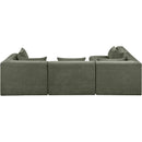  Manufacturer Color_Green -- Stellar 114" Green Chenille Fabric Upholstered 4 pc Modular Sectional IMAGE 5