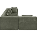  Manufacturer Color_Green -- Stellar 114" Green Chenille Fabric Upholstered 4 pc Modular Sectional IMAGE 7