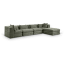  Manufacturer Color_Green -- Stellar 152" Green Chenille Fabric Upholstered 5 pc Modular Sectional IMAGE 1