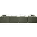  Manufacturer Color_Green -- Stellar 152" Green Chenille Fabric Upholstered 5 pc Modular Sectional IMAGE 3