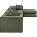  Manufacturer Color_Green -- Stellar 152" Green Chenille Fabric Upholstered 5 pc Modular Sectional IMAGE 5