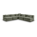  Manufacturer Color_Green -- Stellar 114" Green Chenille Fabric Upholstered 5 pc Modular Sectional IMAGE 1