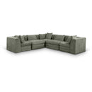  Manufacturer Color_Green -- Stellar 114" Green Chenille Fabric Upholstered 5 pc Modular Sectional IMAGE 1