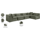  Manufacturer Color_Green -- Stellar 152" Green Chenille Fabric Upholstered 5 pc Modular Sectional IMAGE 12