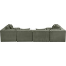  Manufacturer Color_Green -- Stellar 152" Green Chenille Fabric Upholstered 6 pc Modular Sectional IMAGE 3