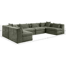  Manufacturer Color_Green -- Stellar 152" Green Chenille Fabric Upholstered 6 pc Modular Sectional IMAGE 8
