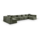  Manufacturer Color_Green -- Stellar 190" Green Chenille Fabric Upholstered 7 pc Modular Sectional IMAGE 1