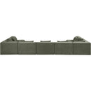  Manufacturer Color_Green -- Stellar 190" Green Chenille Fabric Upholstered 7 pc Modular Sectional IMAGE 3