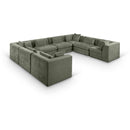  Manufacturer Color_Green -- Stellar 152" Green Chenille Fabric Upholstered 8 pc Modular Sectional IMAGE 1