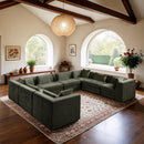  Manufacturer Color_Green -- Stellar 152" Green Chenille Fabric Upholstered 8 pc Modular Sectional IMAGE 2