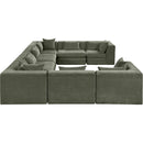  Manufacturer Color_Green -- Stellar 152" Green Chenille Fabric Upholstered 8 pc Modular Sectional IMAGE 4
