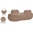 Meridian Argyle Beige Teddy Fabric Chaise/Loveseat IMAGE 14