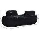  Manufacturer Color_Black -- Argyle Black Teddy Fabric Upholstered Chaise Lounge / Loveseat IMAGE 13