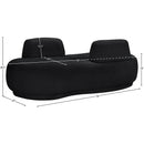Meridian Argyle Black Teddy Fabric Chaise/Loveseat IMAGE 13