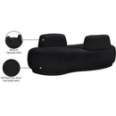 Meridian Argyle Black Teddy Fabric Chaise/Loveseat IMAGE 14