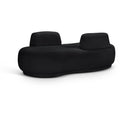  Manufacturer Color_Black -- Argyle Black Teddy Fabric Upholstered Chaise Lounge / Loveseat IMAGE 1