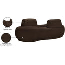  Manufacturer Color_Brown -- Argyle Brown Teddy Fabric Upholstered Chaise Lounge / Loveseat IMAGE 14