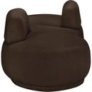  Manufacturer Color_Brown -- Argyle Brown Teddy Fabric Upholstered Chaise Lounge / Loveseat IMAGE 4