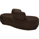  Manufacturer Color_Brown -- Argyle Brown Teddy Fabric Upholstered Chaise Lounge / Loveseat IMAGE 5