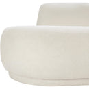  Manufacturer Color_Cream -- Argyle Cream Teddy Fabric Upholstered Chaise Lounge / Loveseat IMAGE 11