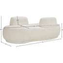 Meridian Argyle Cream Teddy Fabric Chaise/Loveseat IMAGE 13