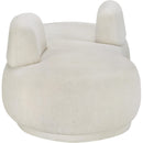  Manufacturer Color_Cream -- Argyle Cream Teddy Fabric Upholstered Chaise Lounge / Loveseat IMAGE 4