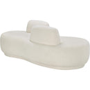  Manufacturer Color_Cream -- Argyle Cream Teddy Fabric Upholstered Chaise Lounge / Loveseat IMAGE 5