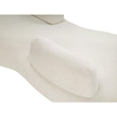  Manufacturer Color_Cream -- Argyle Cream Teddy Fabric Upholstered Chaise Lounge / Loveseat IMAGE 7