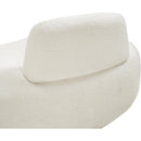 Manufacturer Color_Cream -- Argyle Cream Teddy Fabric Upholstered Chaise Lounge / Loveseat IMAGE 9