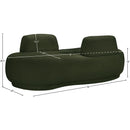  Manufacturer Color_Green -- Argyle Green Teddy Fabric Upholstered Chaise Lounge / Loveseat IMAGE 13
