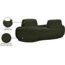  Manufacturer Color_Green -- Argyle Green Teddy Fabric Upholstered Chaise Lounge / Loveseat IMAGE 14