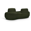  Manufacturer Color_Green -- Argyle Green Teddy Fabric Upholstered Chaise Lounge / Loveseat IMAGE 1