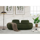  Manufacturer Color_Green -- Argyle Green Teddy Fabric Upholstered Chaise Lounge / Loveseat IMAGE 2