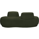  Manufacturer Color_Green -- Argyle Green Teddy Fabric Upholstered Chaise Lounge / Loveseat IMAGE 3