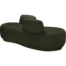  Manufacturer Color_Green -- Argyle Green Teddy Fabric Upholstered Chaise Lounge / Loveseat IMAGE 5