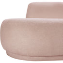  Manufacturer Color_Pink -- Argyle Pink Teddy Fabric Upholstered Chaise Lounge / Loveseat IMAGE 11