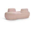  Manufacturer Color_Pink -- Argyle Pink Teddy Fabric Upholstered Chaise Lounge / Loveseat IMAGE 1