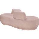  Manufacturer Color_Pink -- Argyle Pink Teddy Fabric Upholstered Chaise Lounge / Loveseat IMAGE 5