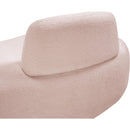  Manufacturer Color_Pink -- Argyle Pink Teddy Fabric Upholstered Chaise Lounge / Loveseat IMAGE 9