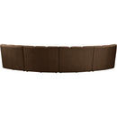 Meridian Infinity Brown Velvet 4 pc Modular Sectional IMAGE 4