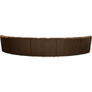 Meridian Infinity Brown Velvet 5 pc Modular Sectional IMAGE 4