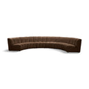  Manufacturer Color_Brown -- Infinity 174" Brown Velvet Upholstered 6 pc Modular Sectional IMAGE 1