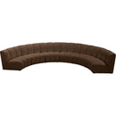  Manufacturer Color_Brown -- Infinity 174" Brown Velvet Upholstered 6 pc Modular Sectional IMAGE 3