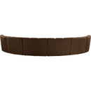  Manufacturer Color_Brown -- Infinity 174" Brown Velvet Upholstered 6 pc Modular Sectional IMAGE 4
