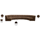 Meridian Infinity Brown Velvet 7 pc Modular Sectional IMAGE 11