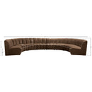  Manufacturer Color_Brown -- Infinity 183" Brown Velvet Upholstered 8 pc Modular Sectional IMAGE 10