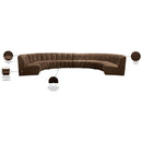  Manufacturer Color_Brown -- Infinity 183" Brown Velvet Upholstered 8 pc Modular Sectional IMAGE 11