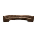  Manufacturer Color_Brown -- Infinity 183" Brown Velvet Upholstered 8 pc Modular Sectional IMAGE 1