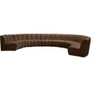  Manufacturer Color_Brown -- Infinity 183" Brown Velvet Upholstered 8 pc Modular Sectional IMAGE 3